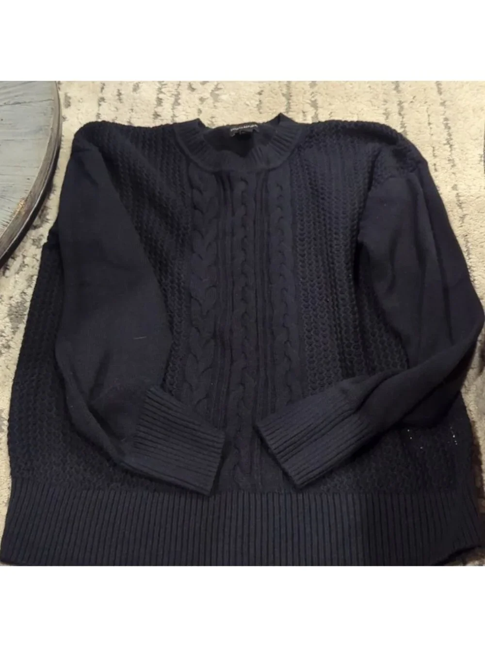 Banana Republic navy blue cable knit sweater